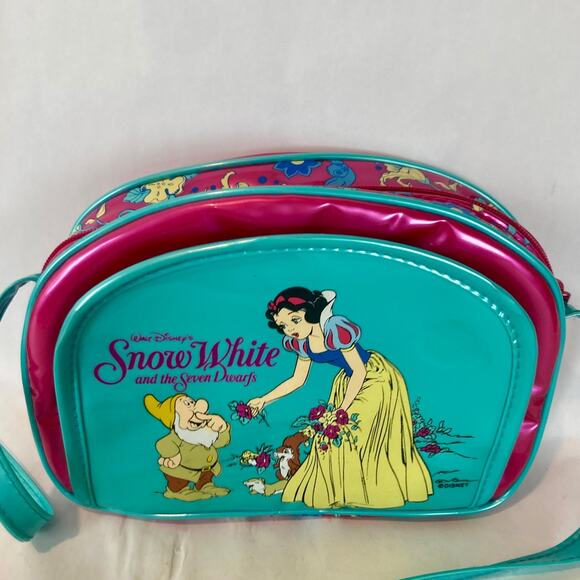 Vintage 90s Disney Pyramid Handbags Snow White and the Seven Dwarfs Kids Purse - Picture 4 of 12